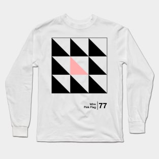 Pink Flag // Minimalist Graphic Artwork Design Long Sleeve T-Shirt